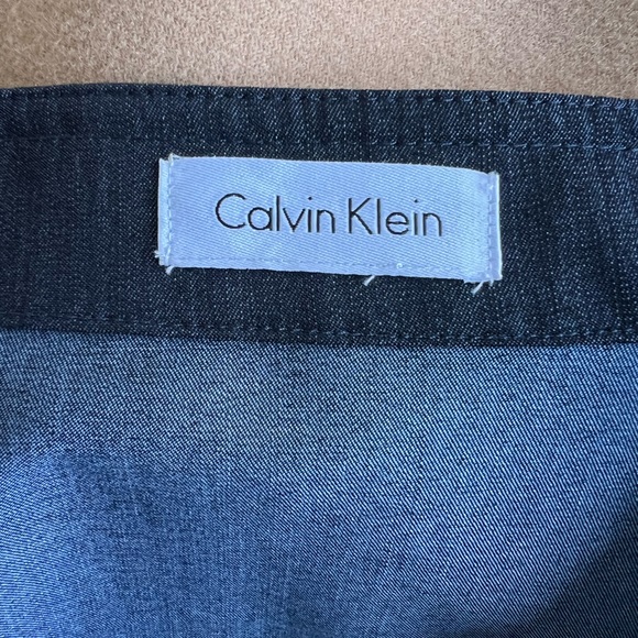 CALVIN KLEIN BUTTON UP SHIRT DRESS WITH CAP SLEEVES - NAVY - SIZE LARGE - Picture 6 of 6